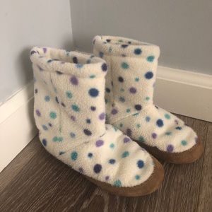 Land’S End Girls Fleece Slipper Boots, size 9
